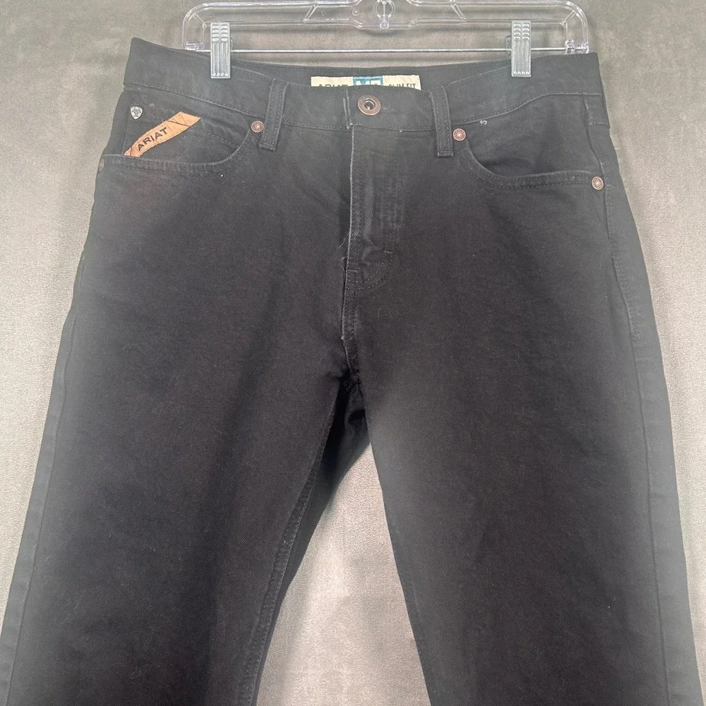 Ariat M7 Slim Fit Jeans Mens 32x30 Black Straight Leg Western Denim Pants